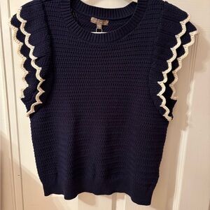Lilla P Dark Blue Knit Top